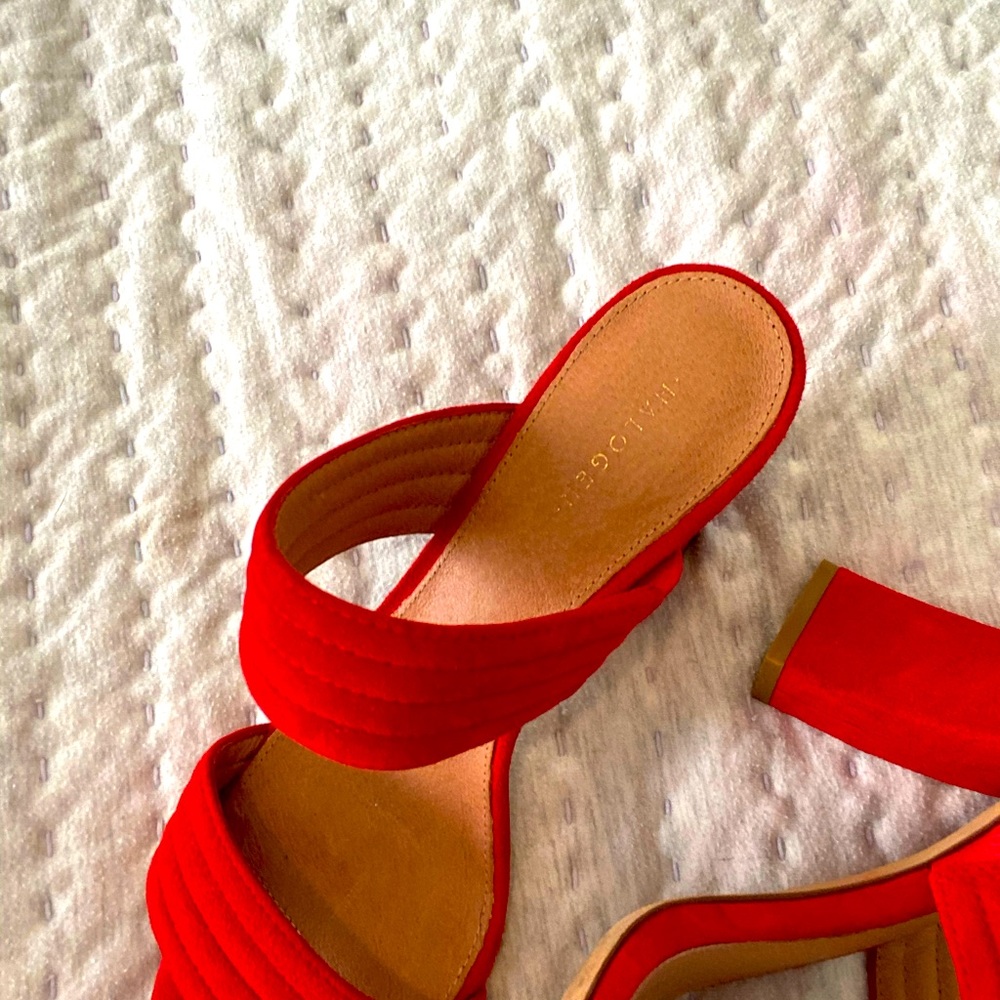 Red Red Simple Nordstrom Halogen Heels - image 3